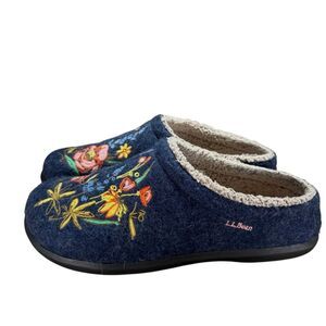 L.L.Bean Daybreak Scuff Motif 2 Floral Slippers Size 8
